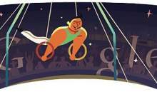 Londra 2012 Ritmik Jimnastik Google Doodle