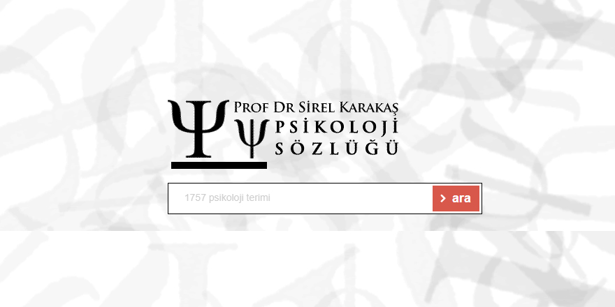 Psikoloji Sözlüğü Web Sitesi Yayına Girdi