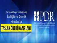 Türk PDR-Der Rehberlik Hizmetleri İçin Taslak Hazırladı